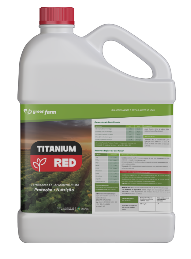 Embalagem do produto Titanium Red da Green Farm