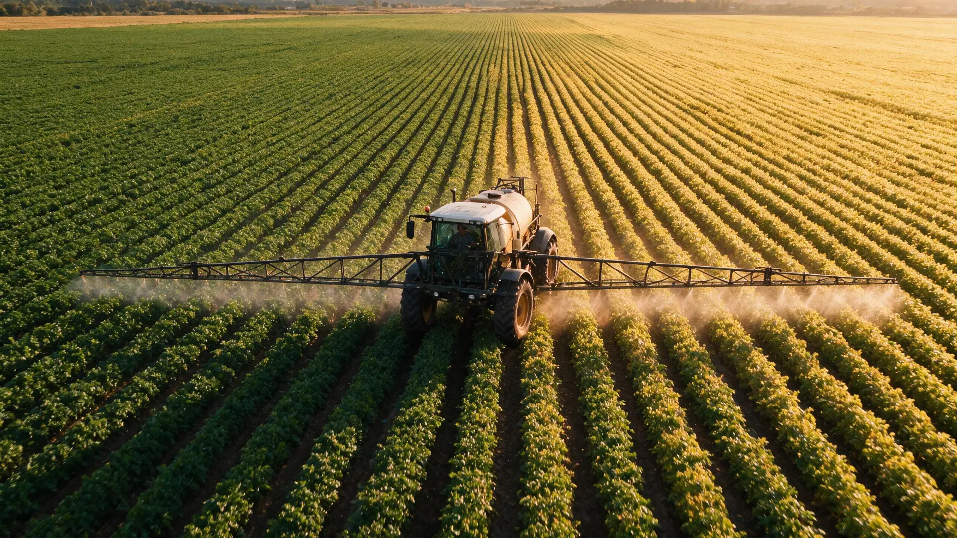 Pulverizador agrícola em campo